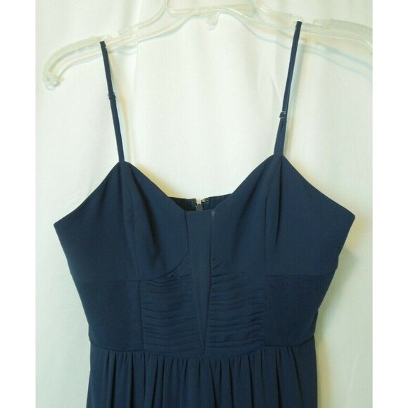 BCBG Generation Women's Navy Blue Cocktail Prom Evening Gown Dress Size 2 - Picture 3 of 12